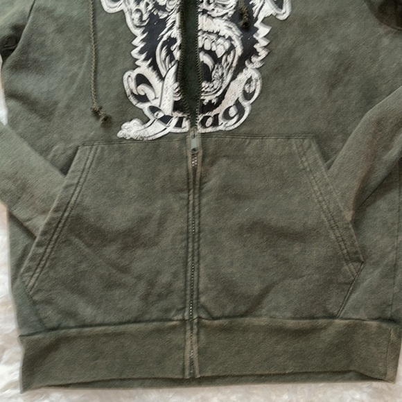 Gas 🙊 Monkey Garage Full Zip Kangaroo Pocket Hoodie, Size S - Picture 7 of 10